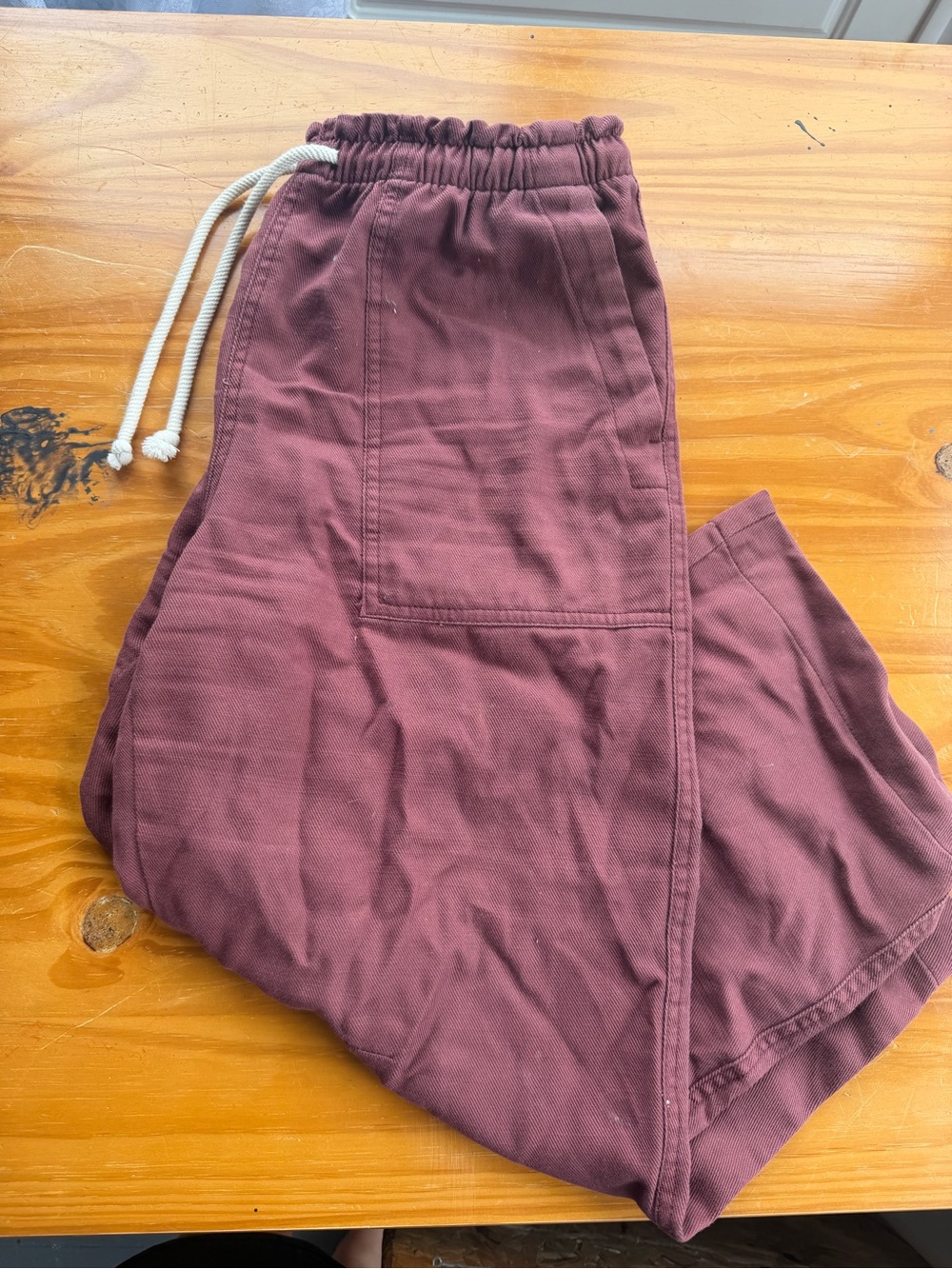 Old Navy Women's Maroon Drawstring Jogger Pants